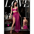 Sexy Gauze Dress Long Violet Lingerie Dress